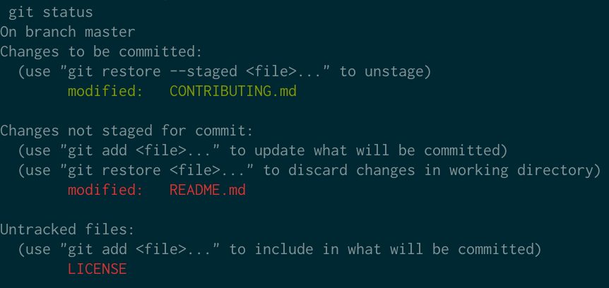 git status git status